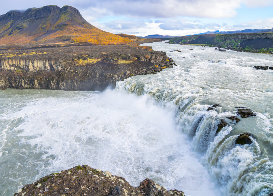 Þjófafoss or Thief Waterfall is a beautiful waterfall in South Iceland