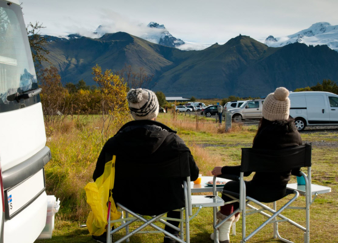 Camping in Skaftafell Iceland