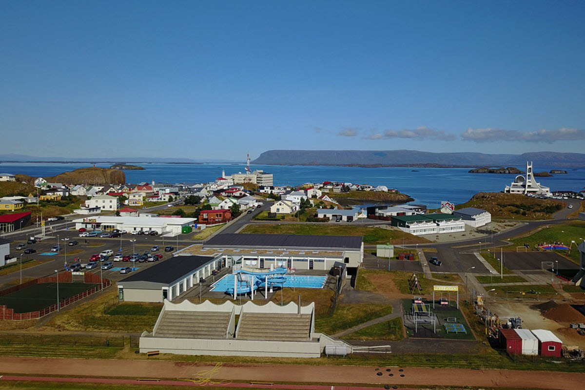 Swimming pool in Stykkisholmur in West Iceland