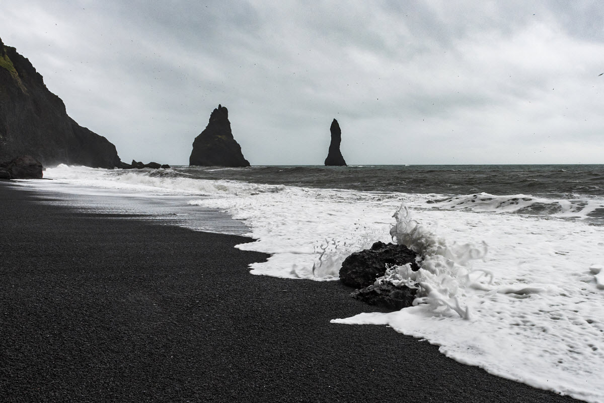 The black sands around the town Vík are something you must experience 