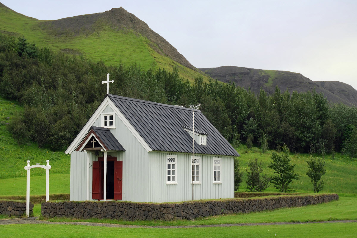 The old church at Skógar Iceland