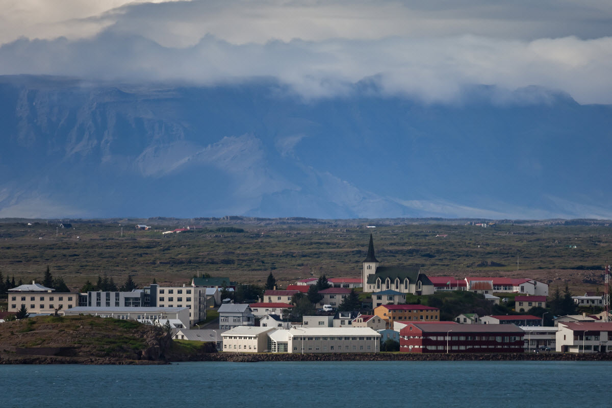 The town Borgarnes in West Iceland