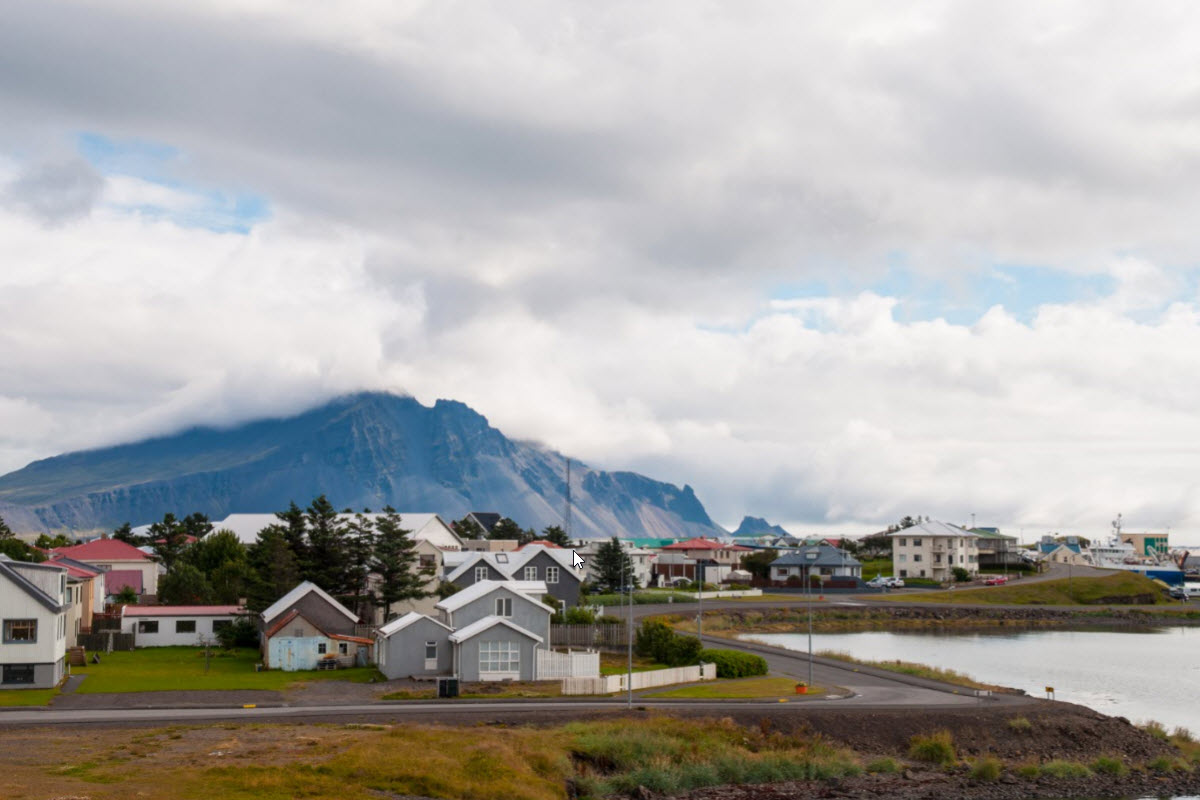 The town Höfn in South Iceland