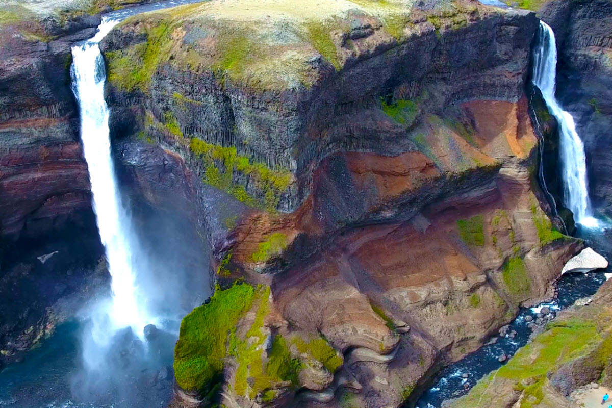 Haifoss Waterfall in South Iceland