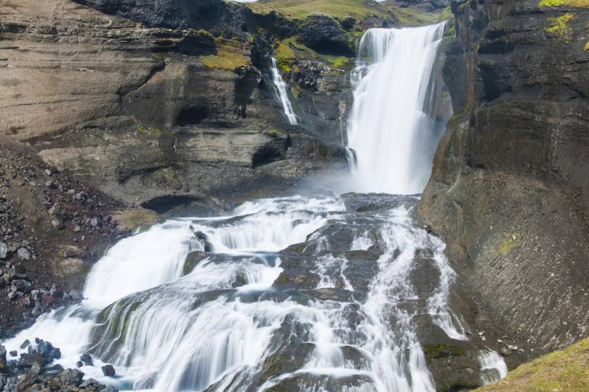 Ofærufoss is a waterfall in the highlands of Iceland