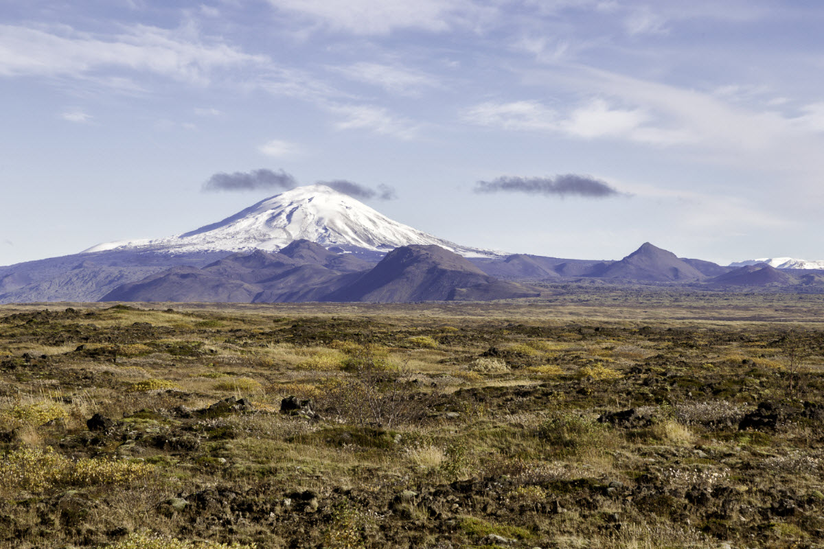 The volcano Hekla in Iceland