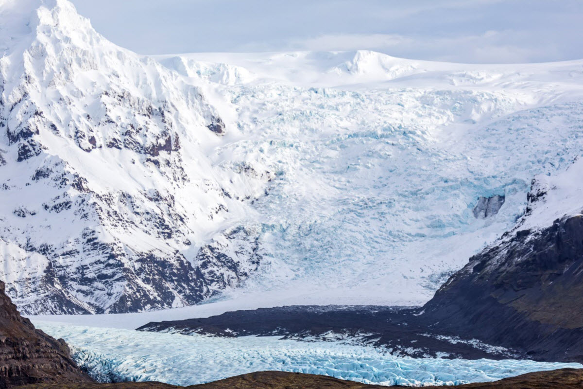 The glaciers in Skaftafell are amazing to look at