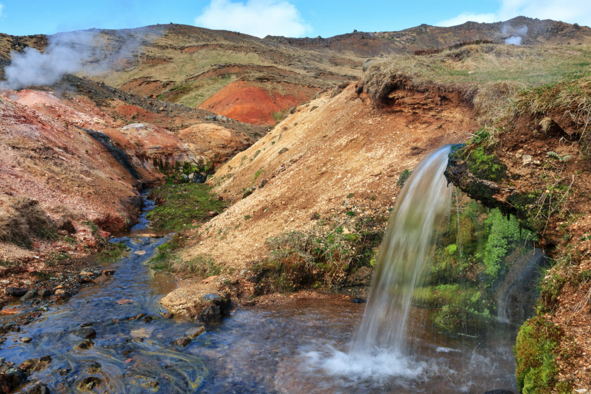 The landscape is very colorful and rich of vegetation