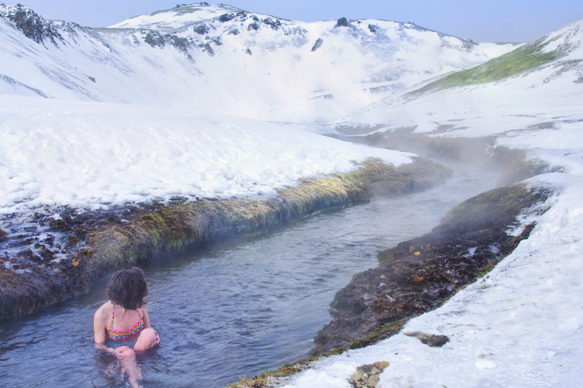 The river is warm all year round even during the winter