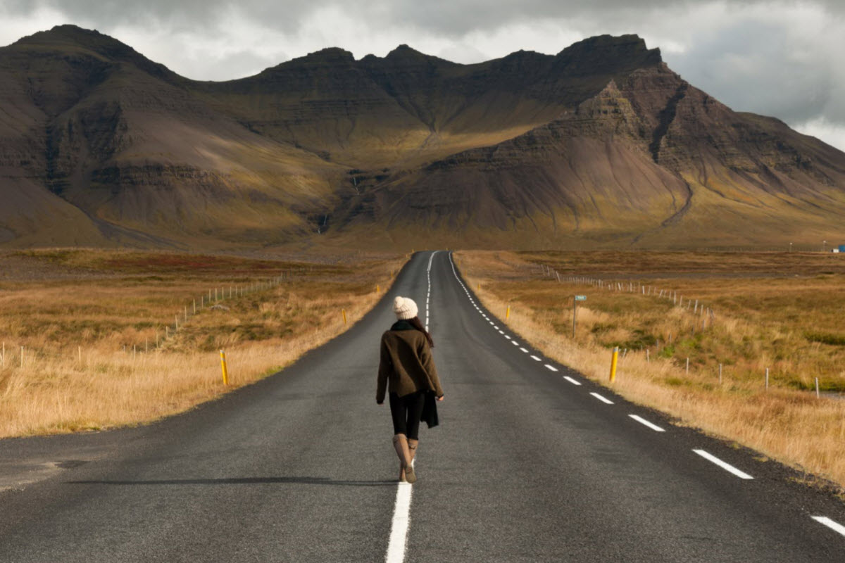 Road in Sneafellsjokull National Park Iceland