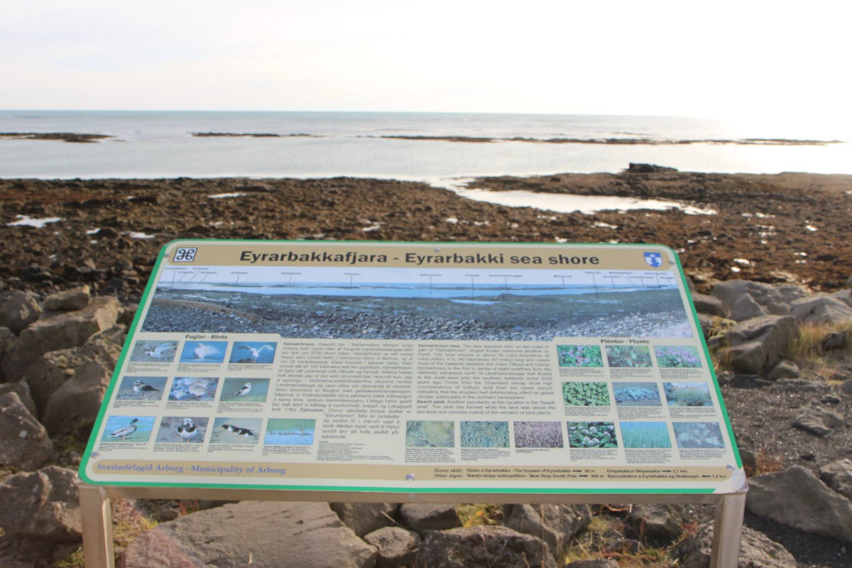 The view over the Atlantic Ocean in Eyrarbakki