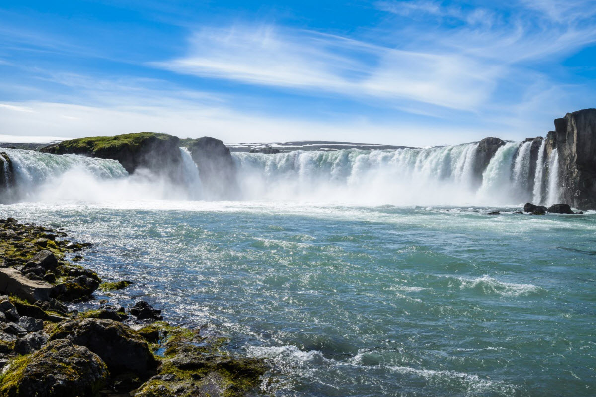 Godafoss is a beautiful waterfall located in North Iceland