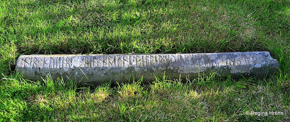 Gravestone with ancient runes