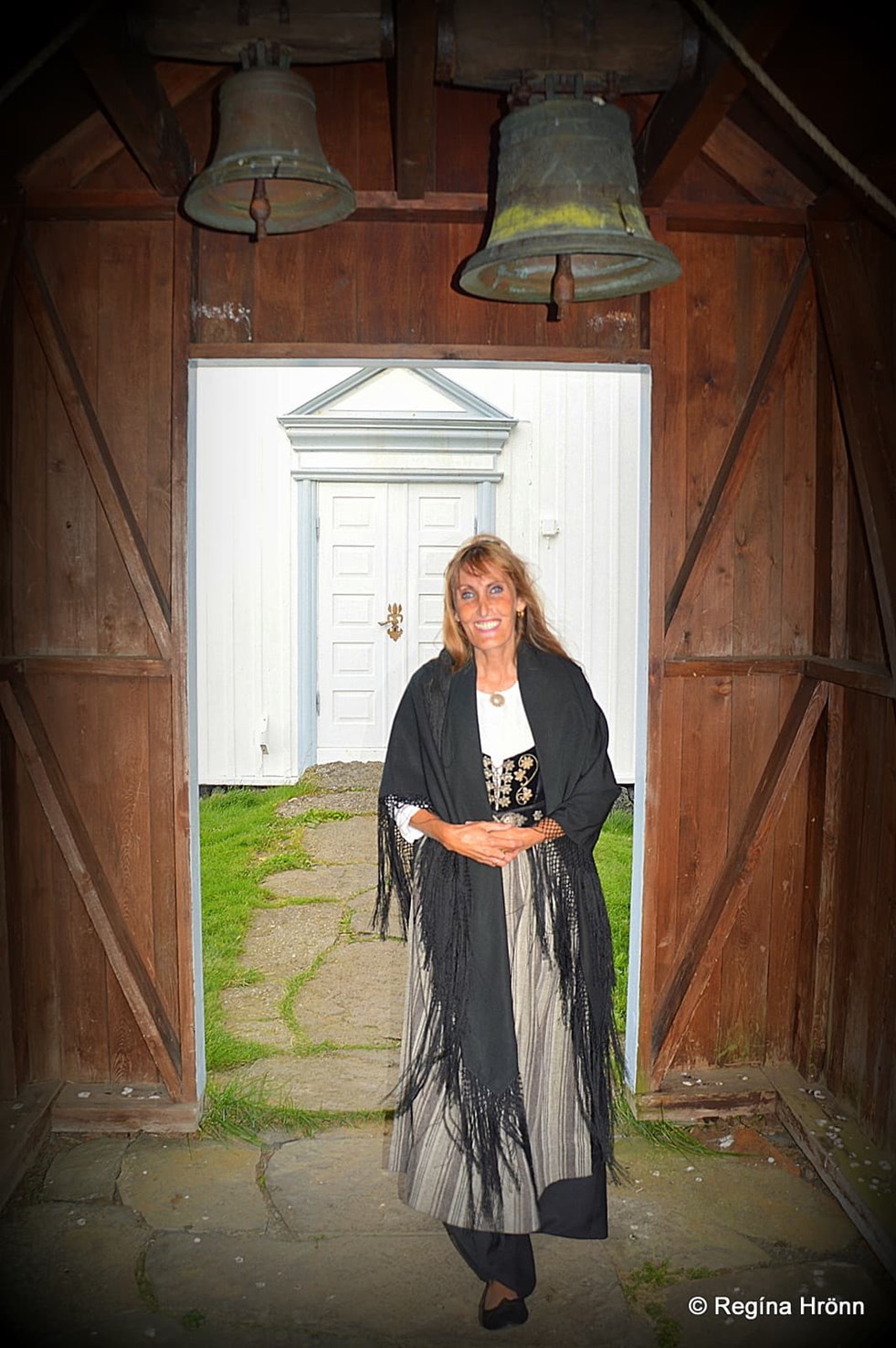 Woman wearing Icelandic National costume