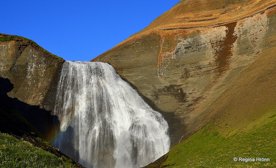 Waterfall and sunny day